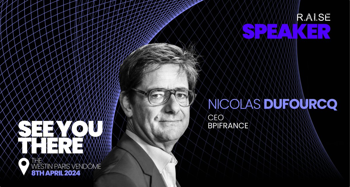 🇫🇷🥇 We're thrilled to announce @NicolasDufourcq, the CEO of @Bpifrance, a @RaiseSummit's sponsor, as a speaker at the @RaiseSummit. @NicolasDufourcq leads @Bpifrance, the French Development and Exim bank for small and midcaps, the French export credit agency, and the country's…