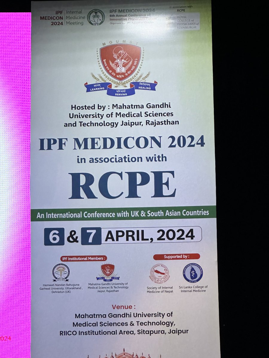 Thoroughly enjoyable and educational meeting in Jaipur, Rajasthan this weekend. Thanks to all colleagues in IPF for all the hard work in making it happen and for inviting me to speak! We all learn from each other. ⁦@RCPEdin⁩