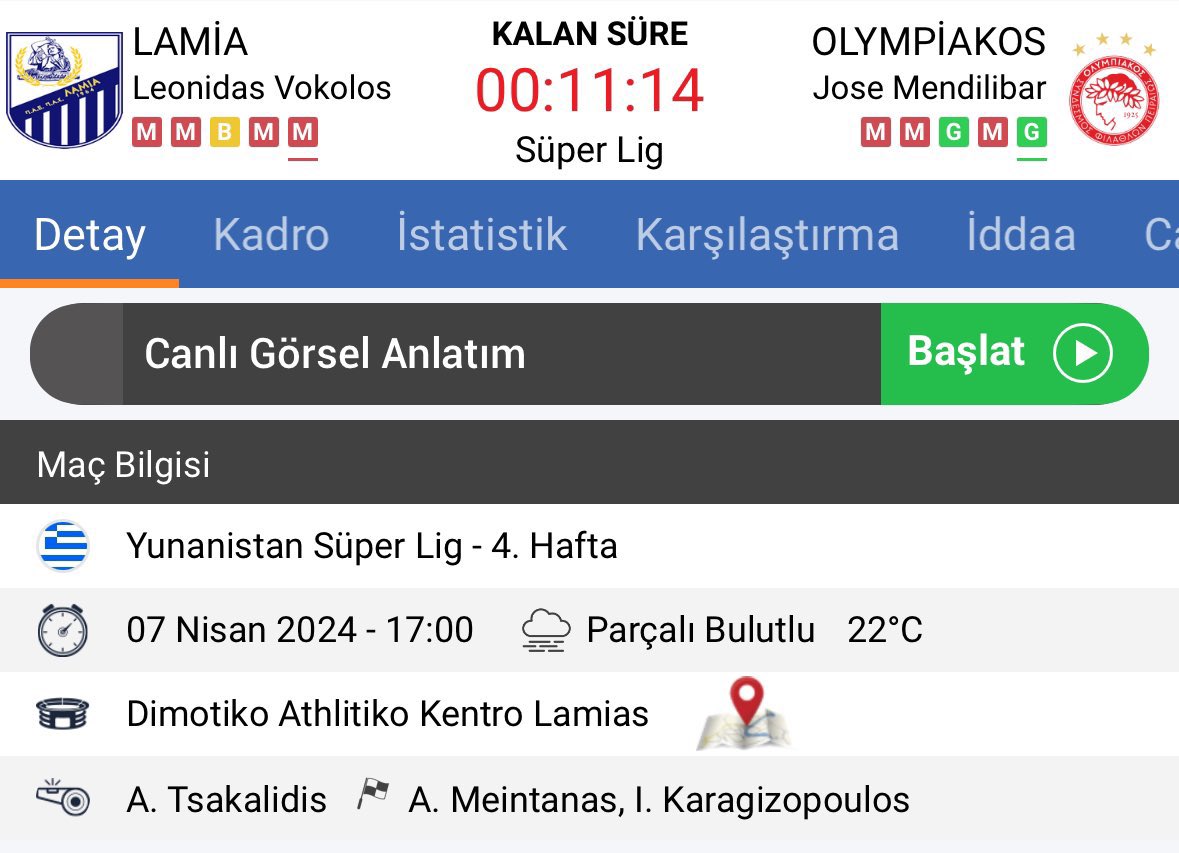 Olympiakos 10 dakika sonra lig maçına çıkıyo acaba onlar da fener kadar ağladılar mı maçımızı erteleyin diye çok merak ediyorum
