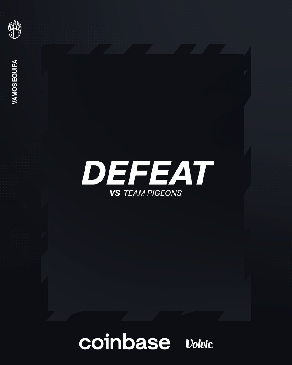 We have been defeated in the Semi-Finals of the Tradeit League FE Masters! ⚔️

Despite the outcome, this is what we work for every day, the dream is still alive! GGWP #TeamPigeons

Thank you for all your support, equipa! 💙 #GOBIG