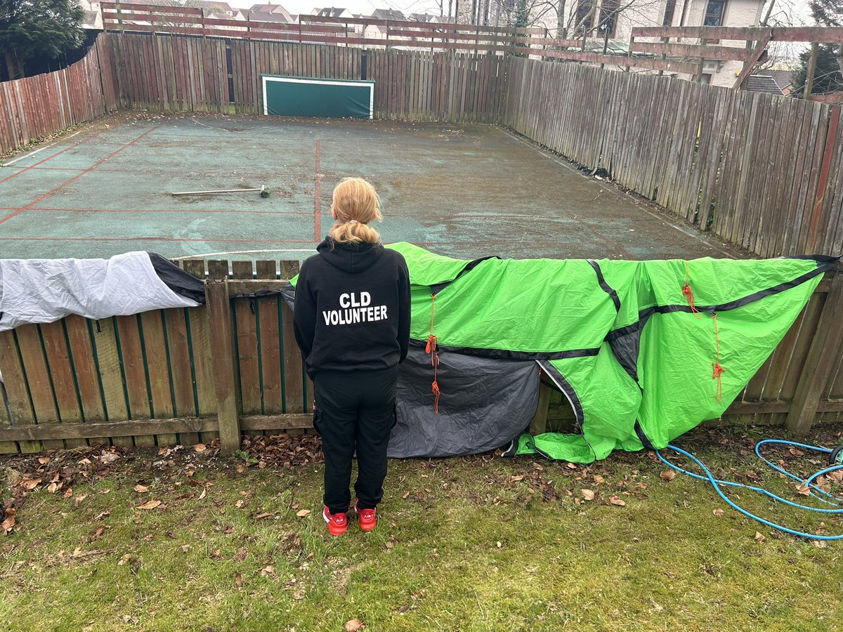 JenLafferty2's tweet image. Carrie is being a great help and clocking up more hours for her Saltire Volunteering Award with the @NLCYouthwork team. She’s helping dry out tents from a very wet expedition.
Great job Carrie!! @DofEScotland