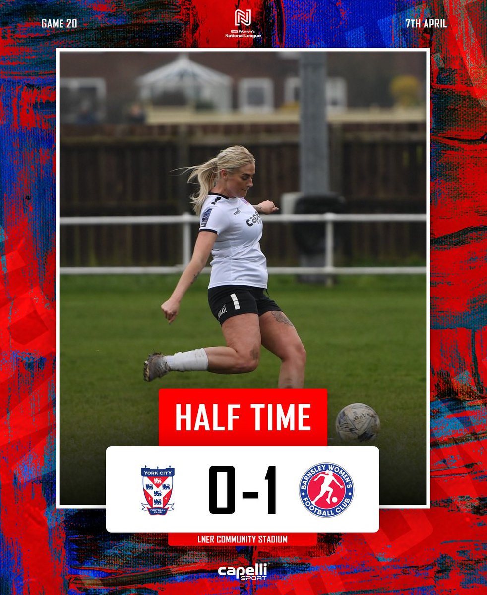 Louis Biggins’ header has us one up at the break 💪 #bwfc #barnsleywomensfc