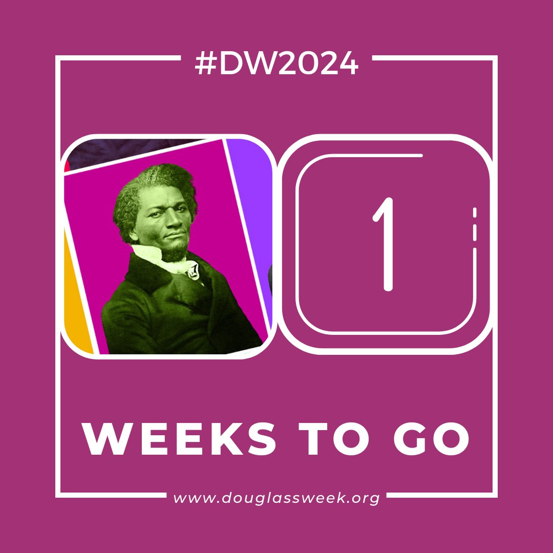 1️⃣ MORE WEEK TILL #DouglassWeek2024! 😍 Hard to believe, but we are almost ready to go! 🤩 This time next week, we'll be kicking things off in #Belfast with our wonderful team & so many local/ international contributors, we are bursting with excitement! 💻 douglassweek.org/events2024
