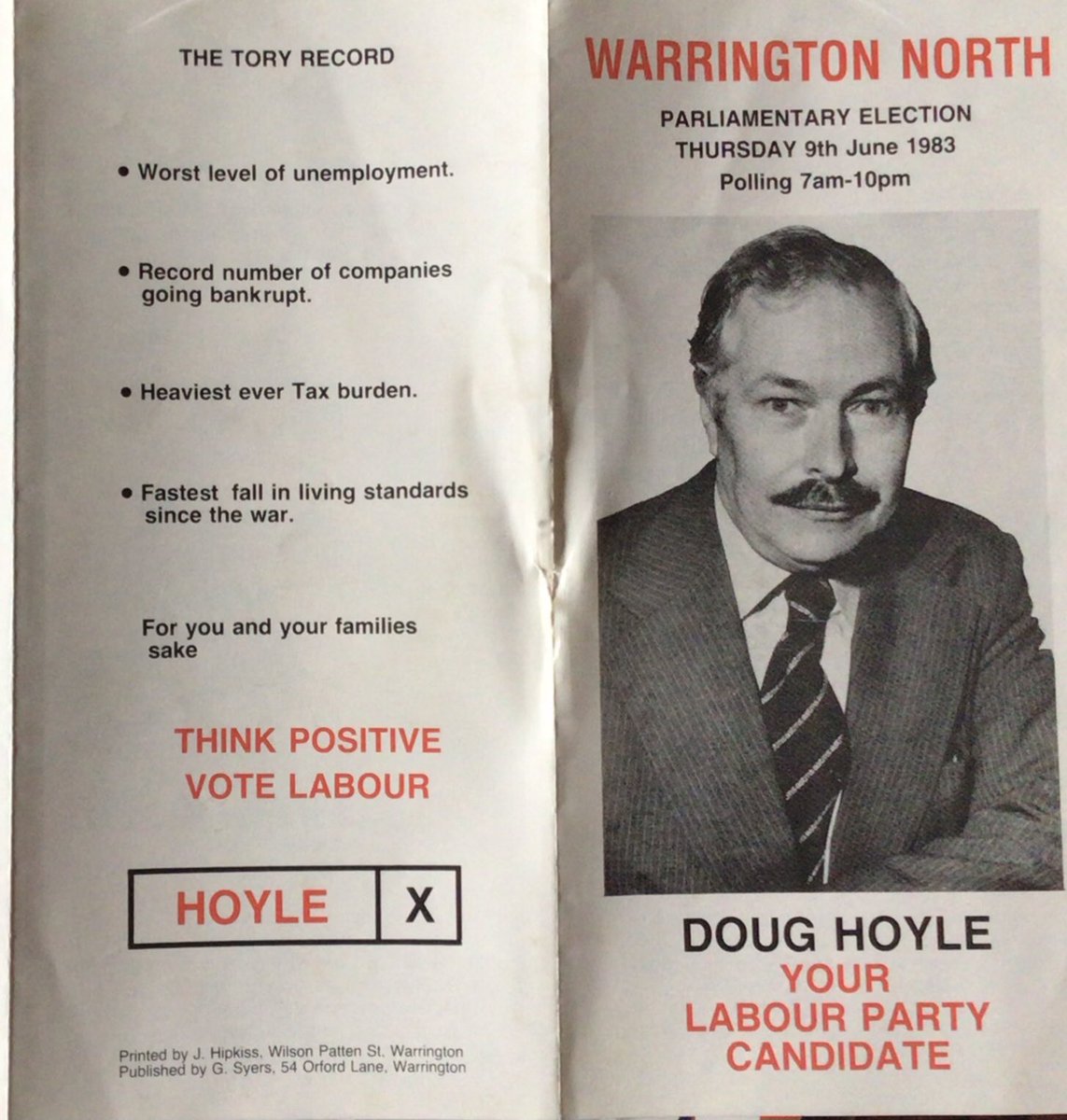 @CommonsSpeaker Condolences Lindsay - your dad was a great champion in the commons & Lords & always friendly ( especially on the late night bus home after votes !) I picked this leaflet up in your dads 1983 campaign for Warrington north -hope you can remember and cherish all the good times