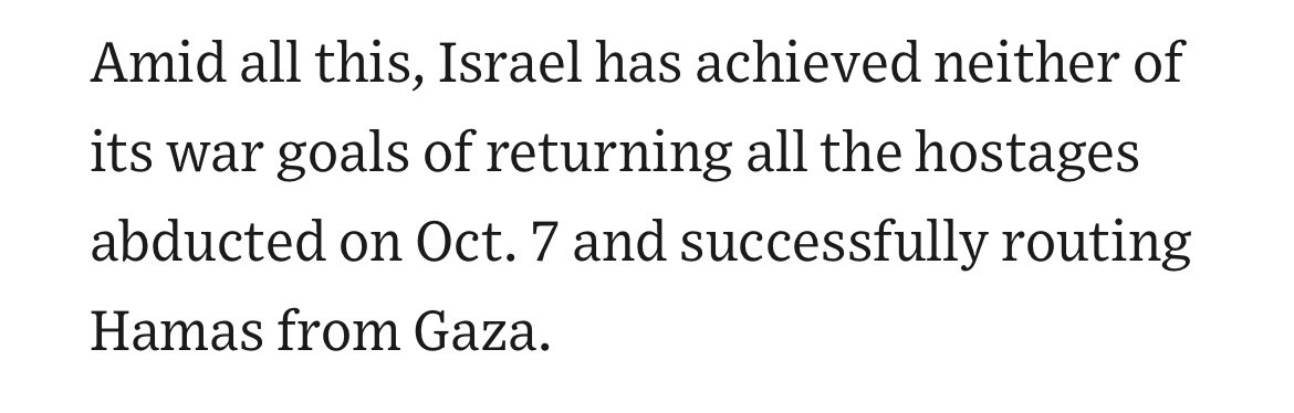 We told you on day 6 after 6,000 bombs and 1,900 Palestinians had been killed. This wasnt about Hamas or retrieval of hostages, Israel’s campaign aimed to depopulate Gaza by genocidal force. 6 months later, the @WSJ agrees: apple.news/ACN8liPRNSxmil… #Gaza #Genocide #Nakba