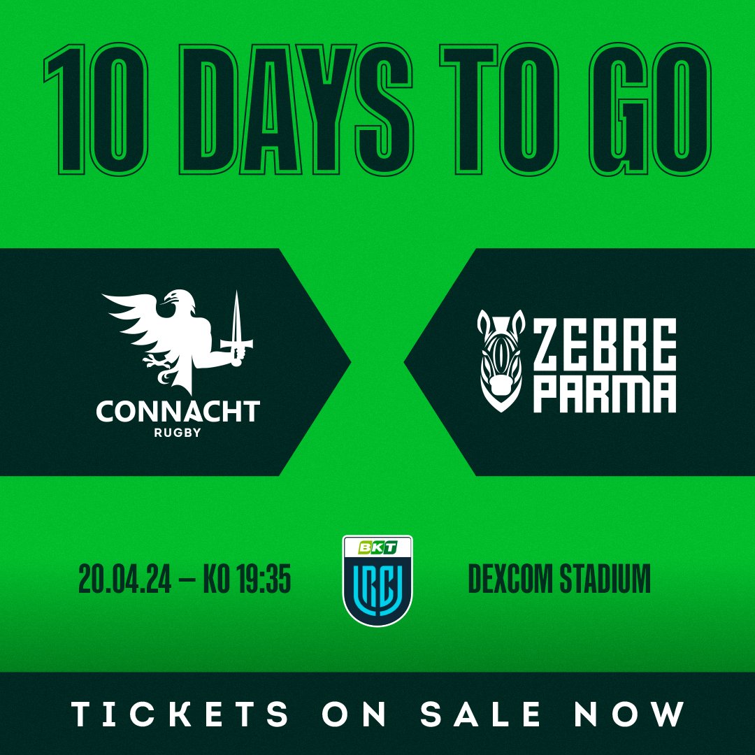 Next up at Dexcom Stadium 🏟️ 🆚 @ZebreParma 🎟️ connachtrugby.ie/tickets/ #ConnachtRugby
