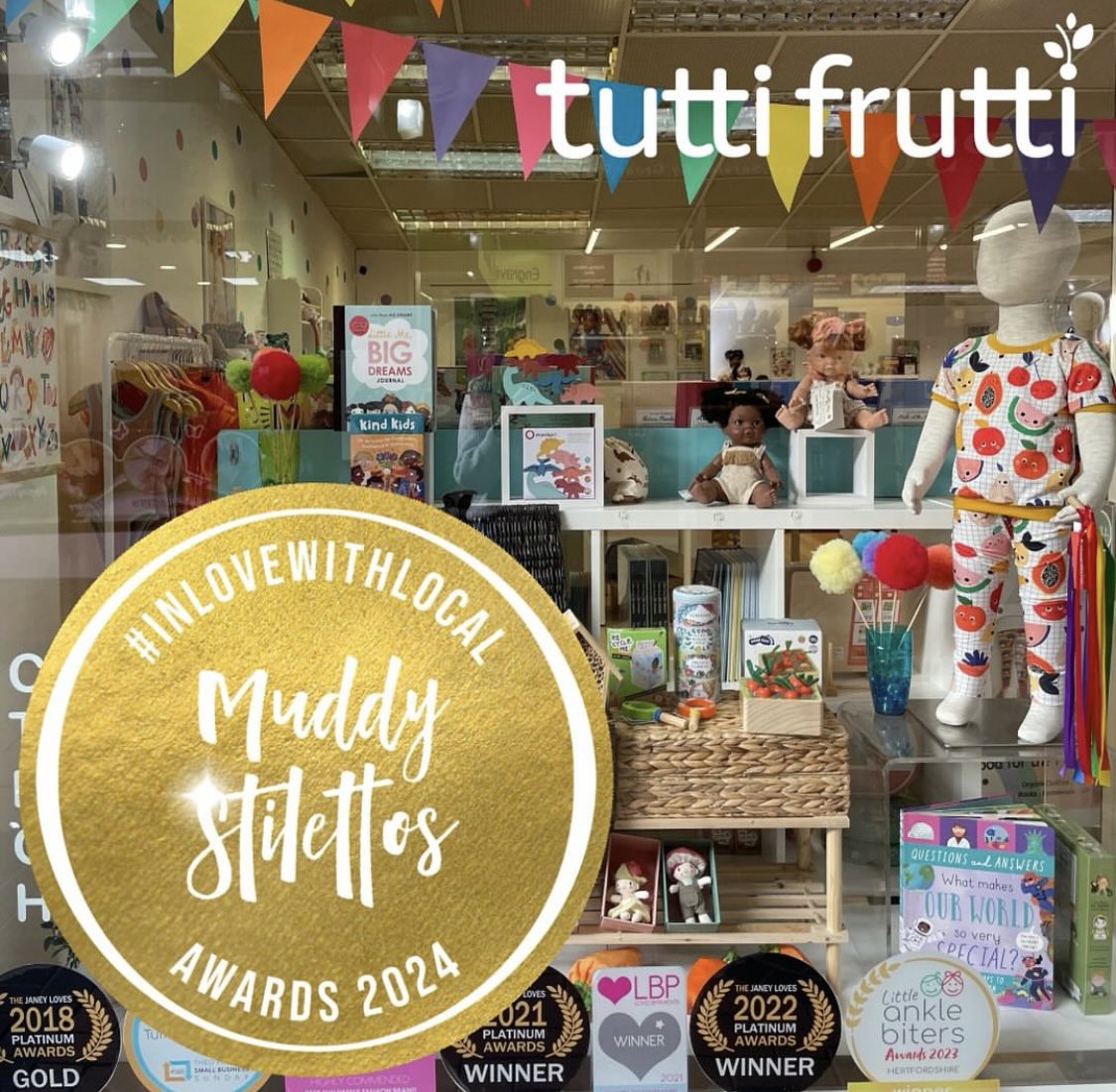 Please take 30 second to vote for this brilliant company to win best children’s biz. They’ve worked hard for years to provide affordable ethical fashion that’s organic + homemade.  Click Tutti Frutti in the category. herts.muddystilettos.co.uk/awards/vote/ thank you! 🙏🏻