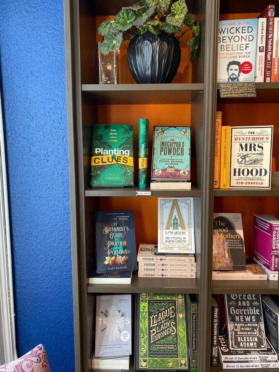 I wish I was close enough to visit @crimegoodyork, especially since my book is displayed in their #Plants and #Poisons section. #Indiebookstores