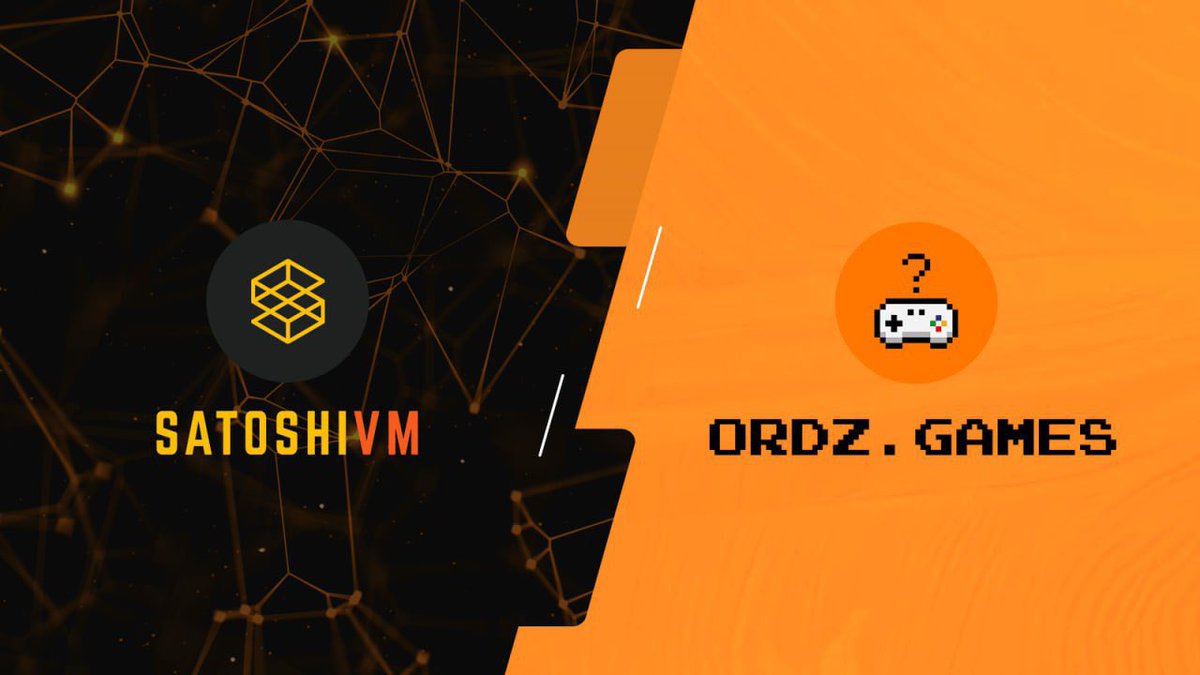 We are excited to unveil a strategic partnership between SatoshiVM and @OrdzGames, the pioneering GameFi project on Bitcoin. Ordz Games is the 1st GameFi on Bitcoin, with 100% on-chain retro ordinal games, which embodies innovation within the Ordinals and BRC20 categories,…