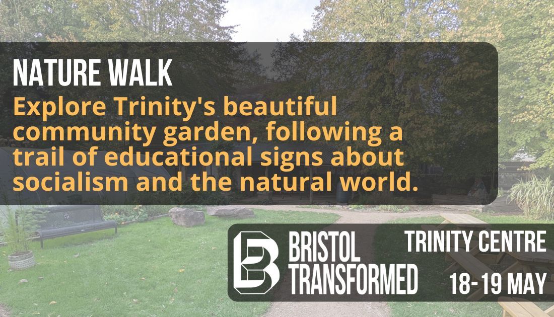 💡 BT Festival: Nature Walk Explore the Trinity Centre's beautiful community garden, following a trail of educational signs about socialism & the natural world. Enjoy and connect with this pocket of nature in the middle of the city! 🎟️ Festival tickets: hdfst.uk/e104709