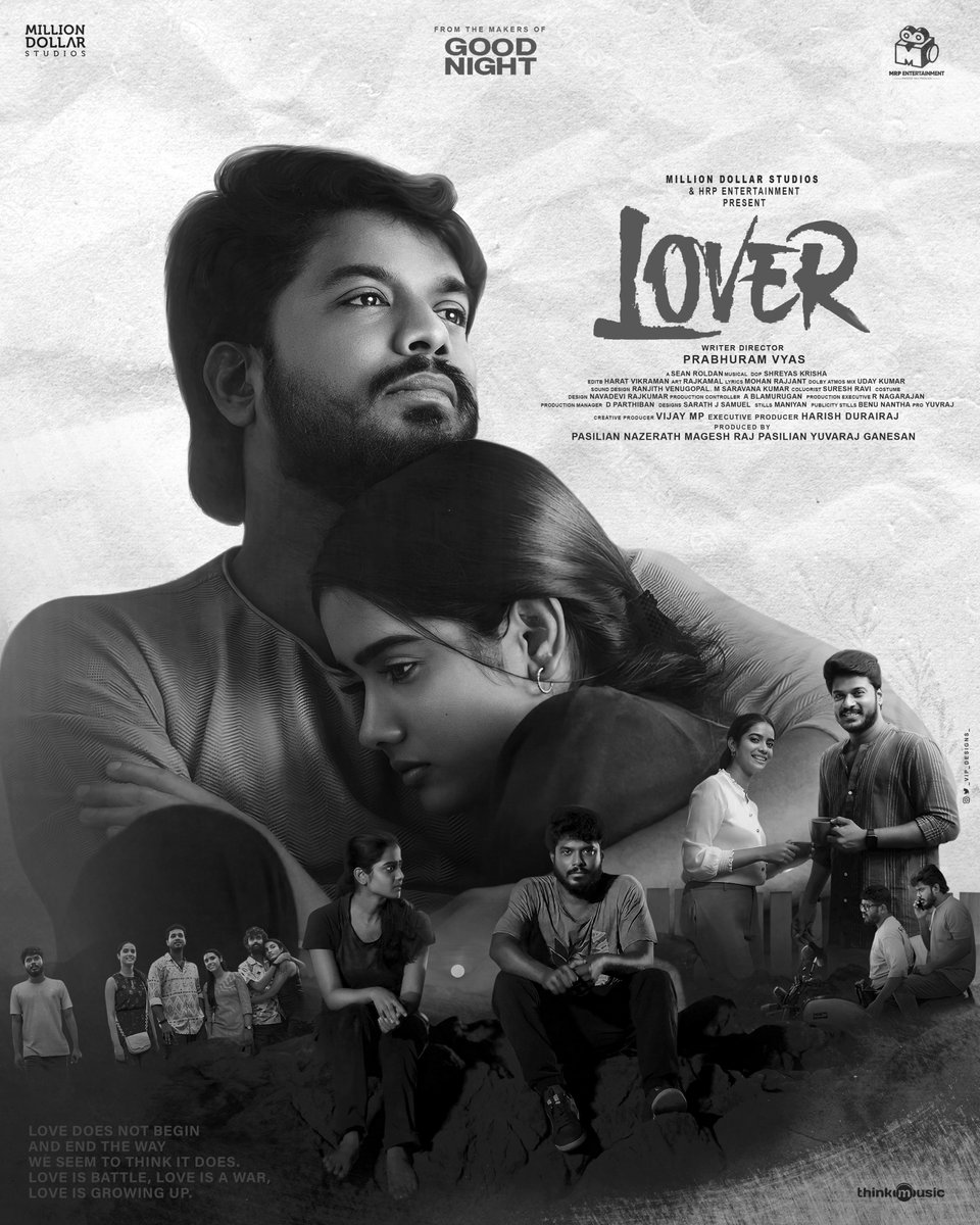 Just watched #LoverMovie an intense,complex and refreshing take on relationships. Powerfully narrated &amp; mind blowing performances from the lead cast. Sean Roldan's music is top core that adds an emotional depth to the movie.
<a href="/Vyaaaas/">Prabhuram Vyas</a> 
<a href="/RSeanRoldan/">Sean Roldan</a>
<a href="/Manikabali87/">Manikandan</a> 
<a href="/srigouripriya/">Sri Gouri Priya</a>