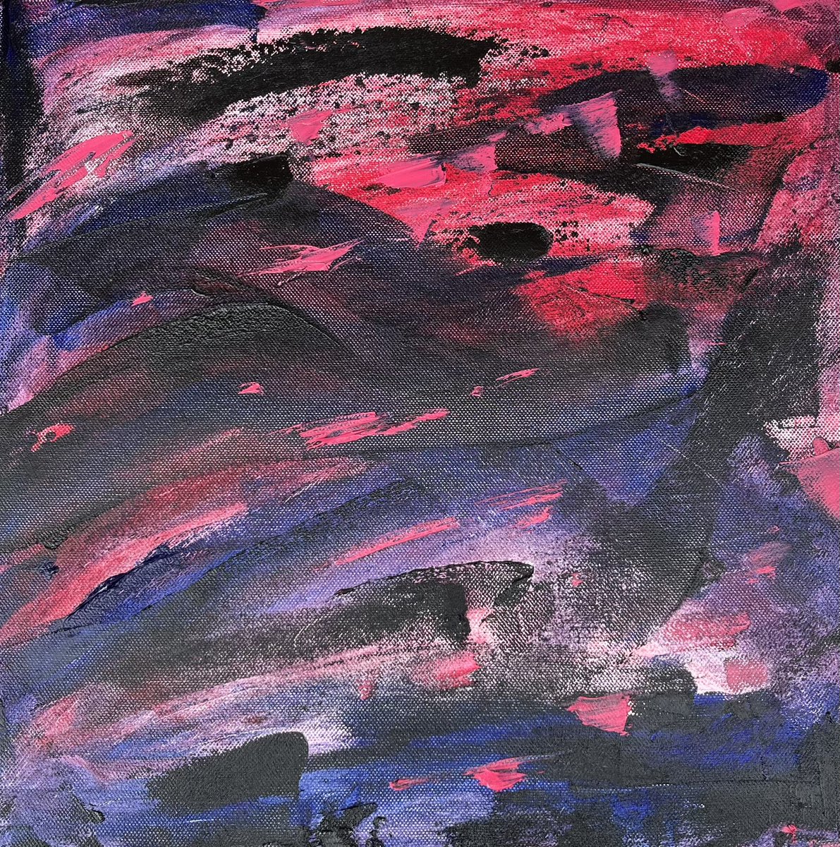 Since mum broke her pelvis last October I haven’t felt like doing anything creative- not so much as a black and white sketch - but this weekend I’ve painted two pictures! “Mavis grief” &amp; “Frustration”. Striking while the iron is hot…