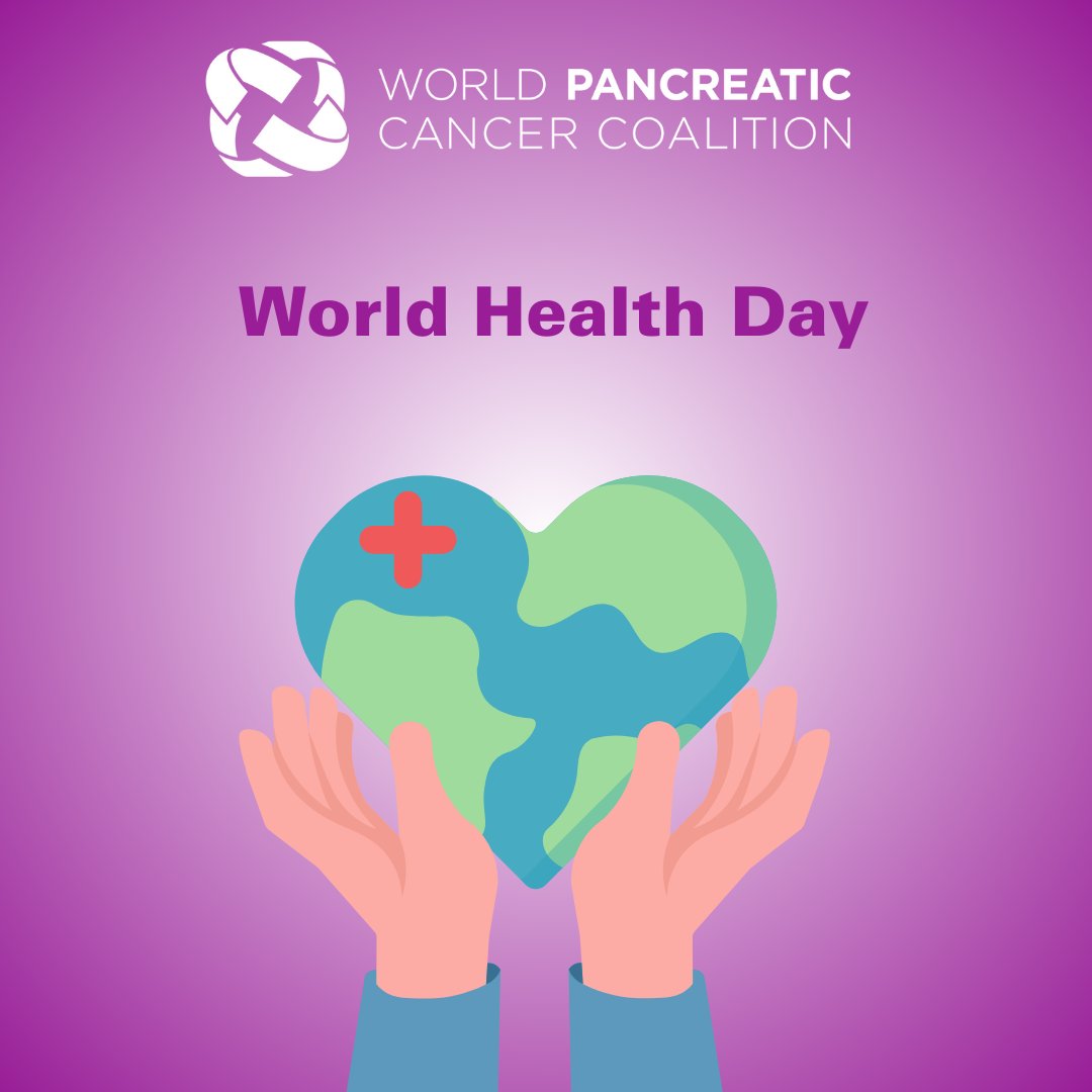 Today is #WorldHealthDay and the @WHO has chosen the theme of “My health, My right'. The World Pancreatic Cancer Coalition is proud to champion the right of everyone, everywhere to have access to quality health services, education, and information. 💜 #pancreaticcancer #WPCC