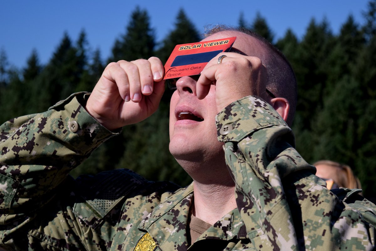 Stressing Solar Eclipse Safety. NMRTC Bremerton optometrist and ophthalmologist urge everyone viewing the celestial event to safely prepare and protect their vision from injury by using only approved solar eclipse viewers.