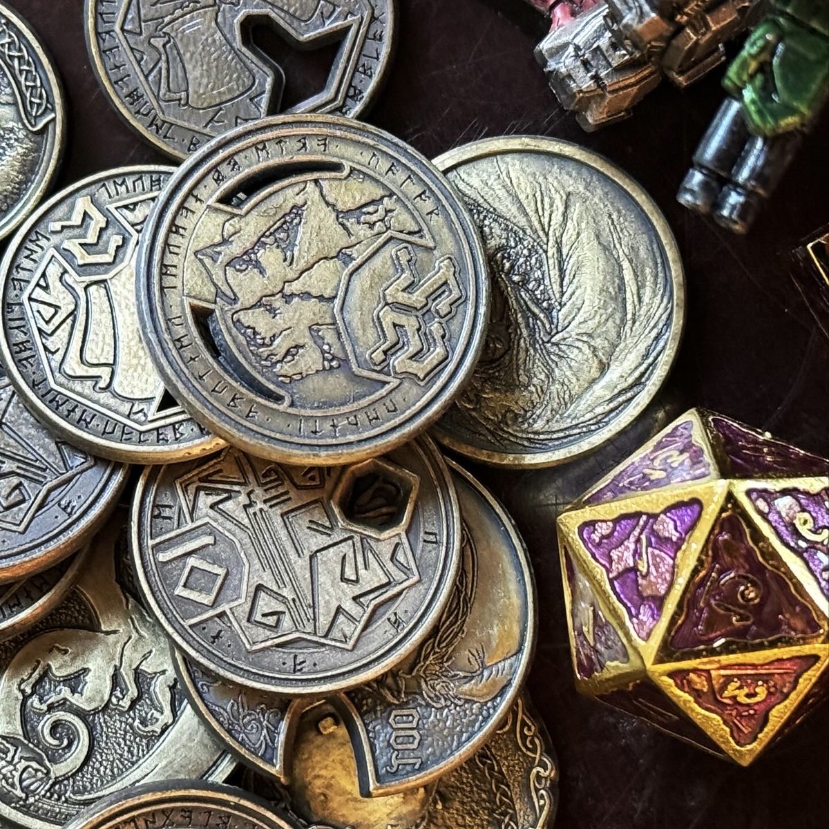 Add to your gaming experience by adding themed coins to any adventure! Our Adventure Coins come in a variety of themes and marked value of 1,5,10,25,100!