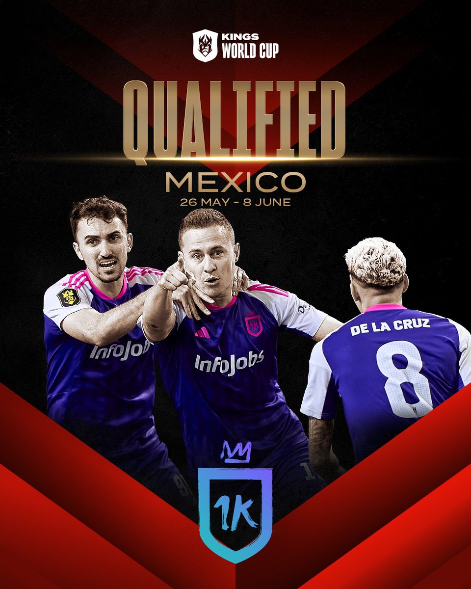 1⃣ Con esta victoria @1kfutbolclub se asegura su participación en la Kings World Cup, ¡enhorabuena y nos vemos en México! #KingsWorldCup