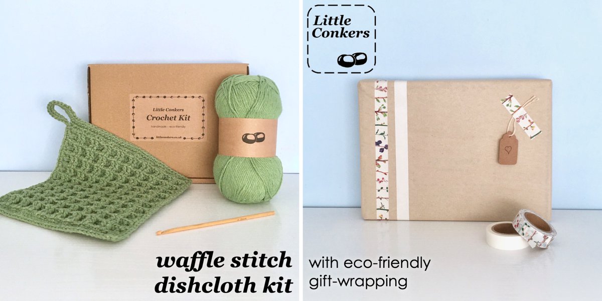 My #EcoFriendly dishcloth kit makes a lovely gift for someone crafty - and you can have it gift-wrapped too! littleconkers.co.uk/shop/eco-frien… 

#EcoGifts #CraftKit #LittleConkers