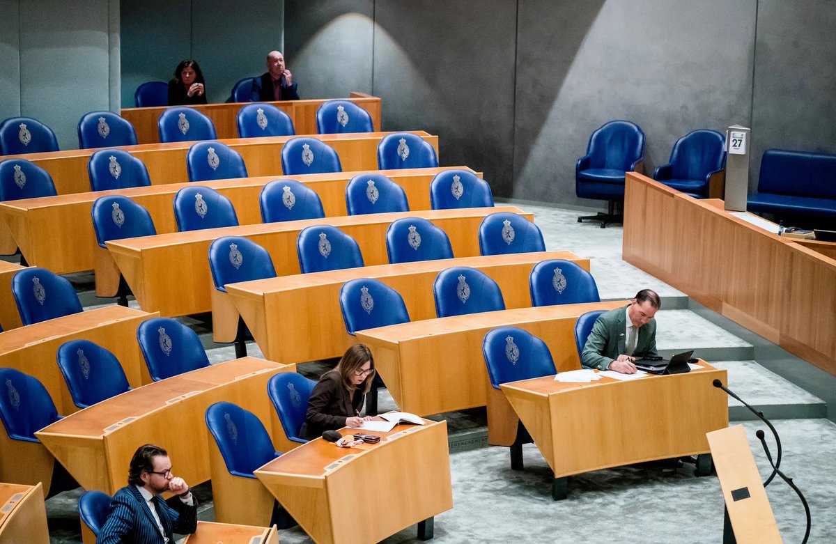 Onbezet gebied: het lege PVV-vak in de Tweede Kamer.