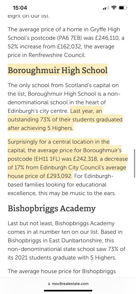 sjksanders's tweet image. Weirdly the Edinburgh ones are cheaper - because a high % go to the local fee paying schools. Most cities is &amp;lt;9% - in Edinburgh 25% - which is just 🤯
