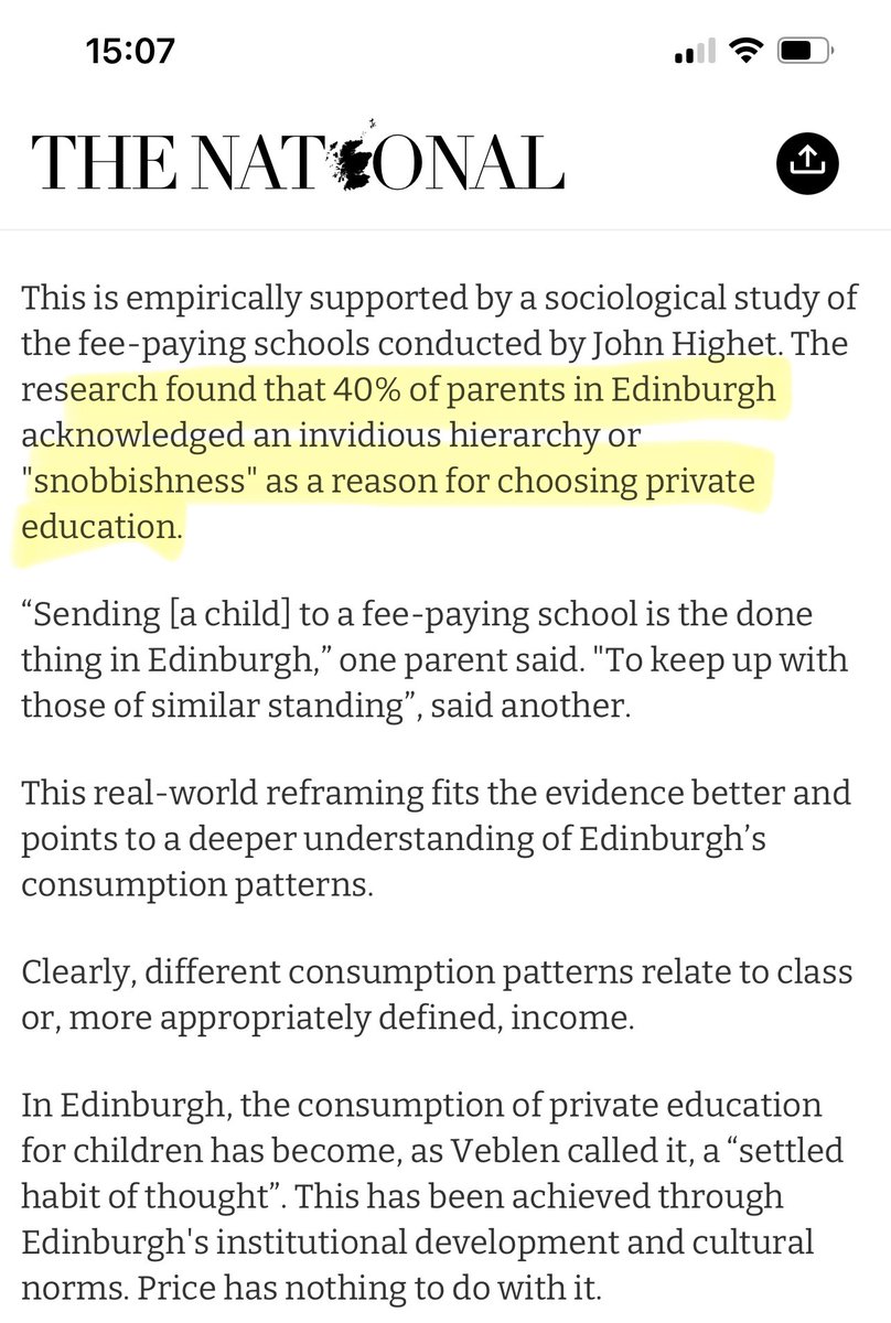 sjksanders's tweet image. Weirdly the Edinburgh ones are cheaper - because a high % go to the local fee paying schools. Most cities is &amp;lt;9% - in Edinburgh 25% - which is just 🤯
