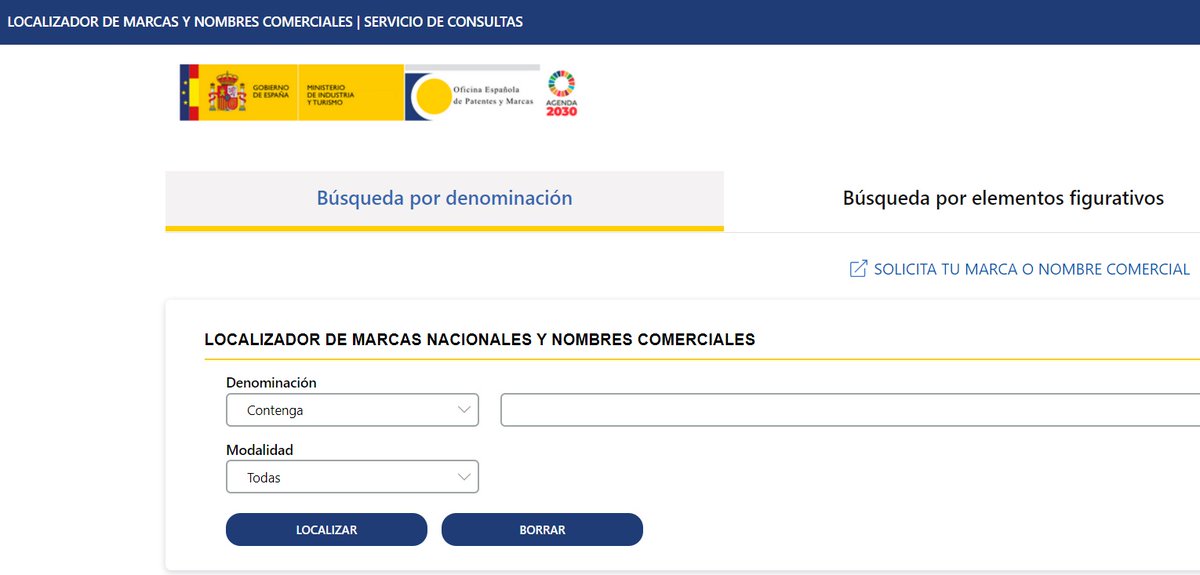 L'@OEPM_es disposa d'una nova versió del Localitzador de Marques, un servei de cerca de marques nacionals, noms comercials i marques internacionals que hagin designat Espanya. 👉 30virtual.net/Noticias/30940