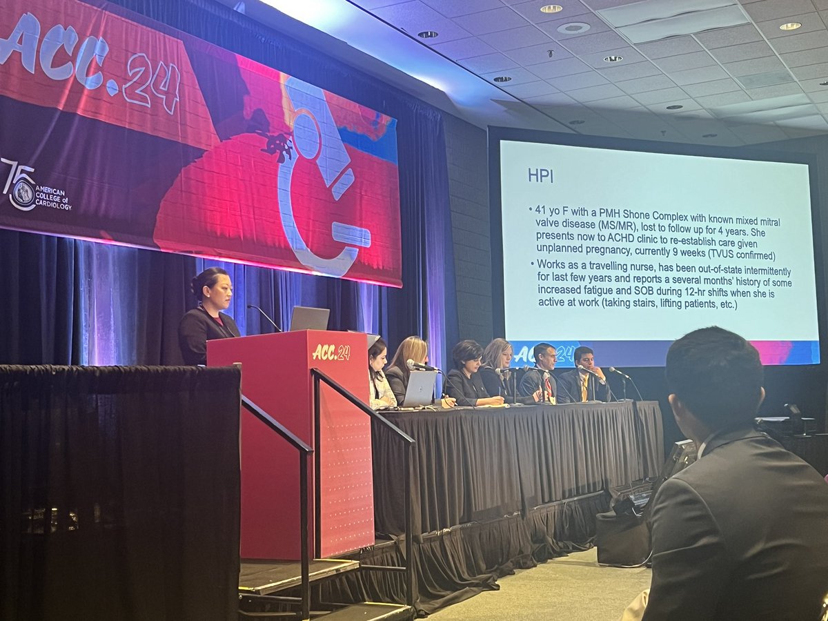 So inspiring to see physicians like @AWCaiMD merging #achd and #cardioOB into a beautiful case! #ACC2024 #ChooseCardiology #chd #pregnancy #WIC