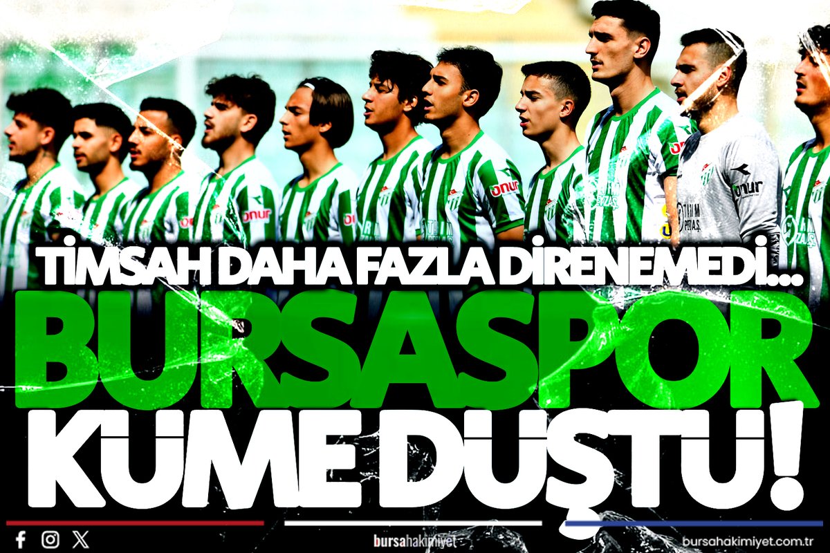 🐊 Timsah daha fazla direnemedi... #Bursaspor küme düştü! tinyurl.com/3jw38j75