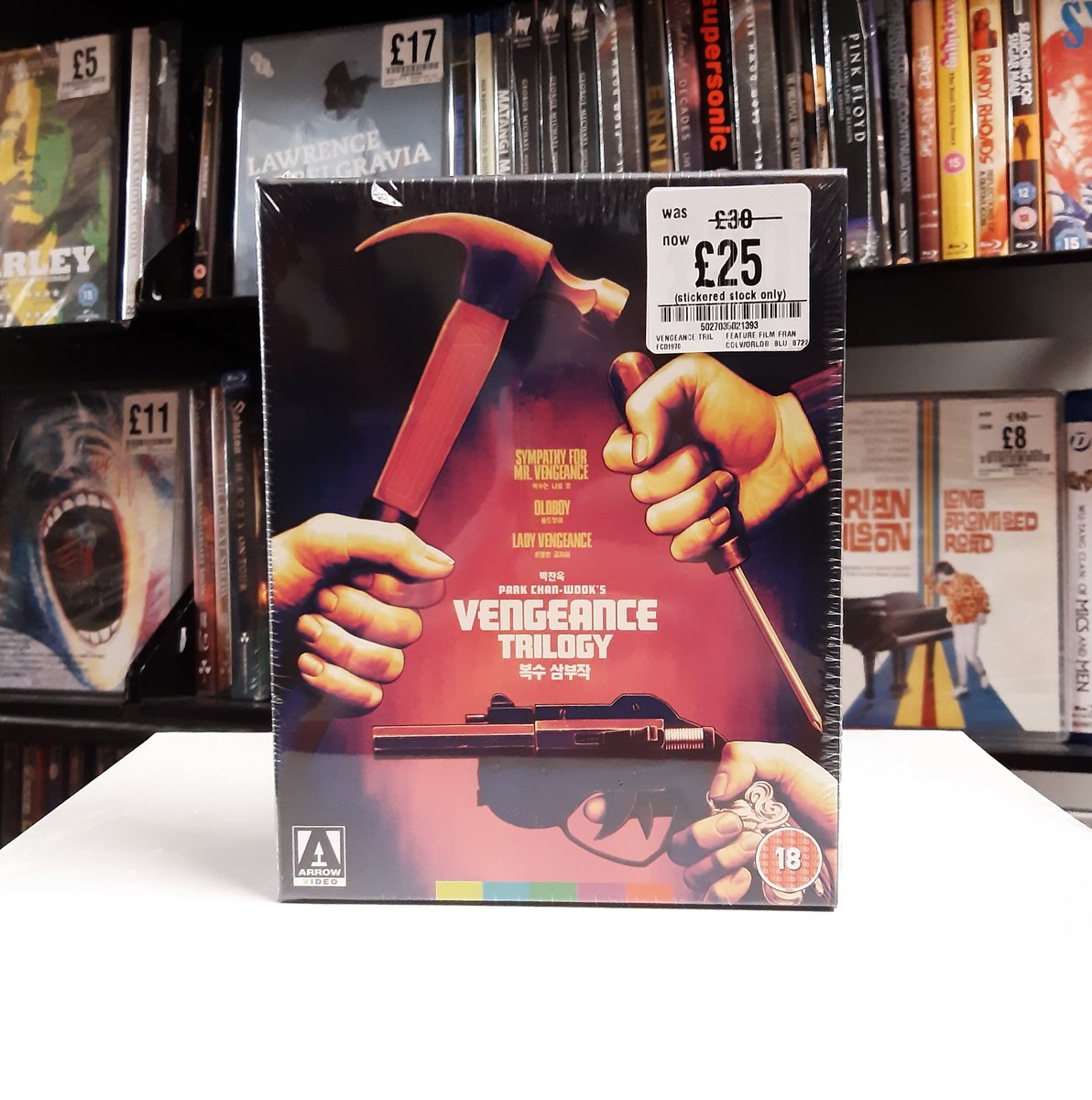 Park Chan-wook's Vengeance Trilogy is a masterful exploration of revenge's visceral and psychological depths, blending stunning visuals with gripping narratives.

This gorgeous Blu-ray boxset is in stock!

#gettofopp #parkchanwook