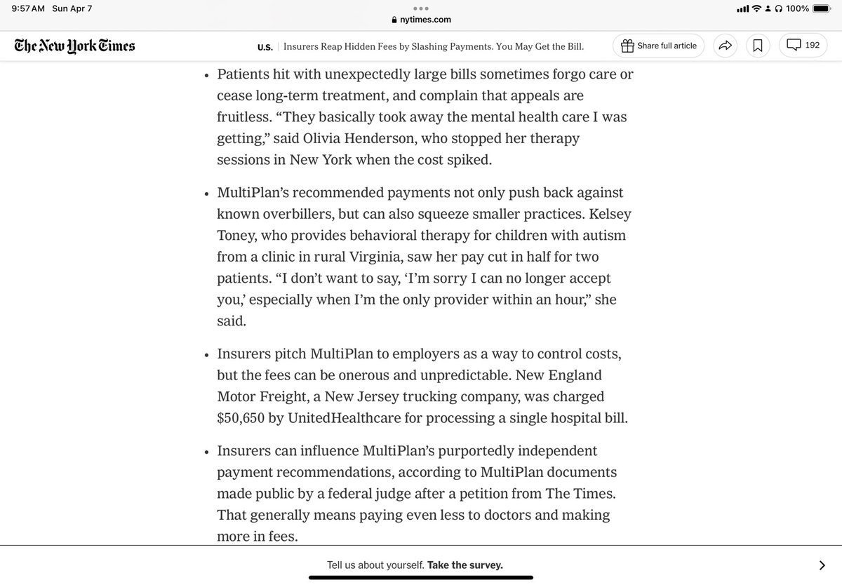 GM Mr. Cuban, @mcuban if you want Exhibits A-Z on how you should disrupt the #thirdpartyadministrator #TPA business, read @ChrisDHamby’s outstanding investigative piece on @MultiPlan_Inc  @UHC’s nearly $51K admin fee on a ~$153K hospital bill where MP recommended & UHC allowed…