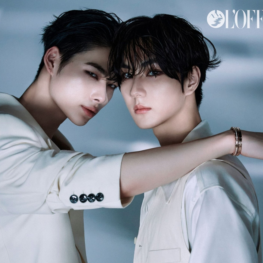 AboutMusicYT's tweet photo. Jungwon and Ni-ki in a new photo for L'Officiel Singapore. https://t.co/gJrzTVZEzA