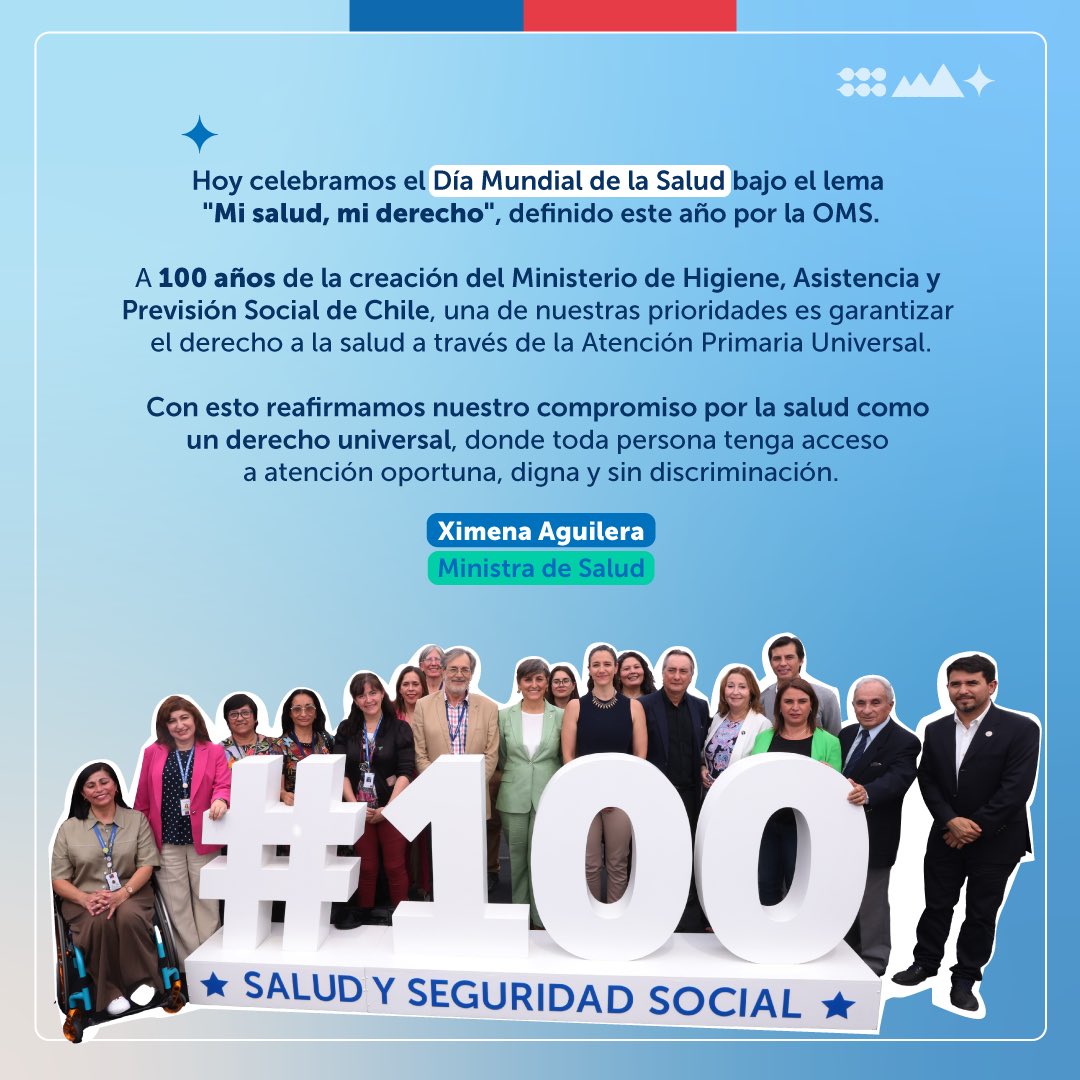 ➡️ En este #DíaMundialDeLaSalud nos sumamos al llamado de @opsoms “Mi salud, mi derecho” 👏🏼 Desde el @ministeriosalud reafirmamos nuestro compromiso para avanzar hacia un sistema de salud resiliente, oportuno y sin discrimación.