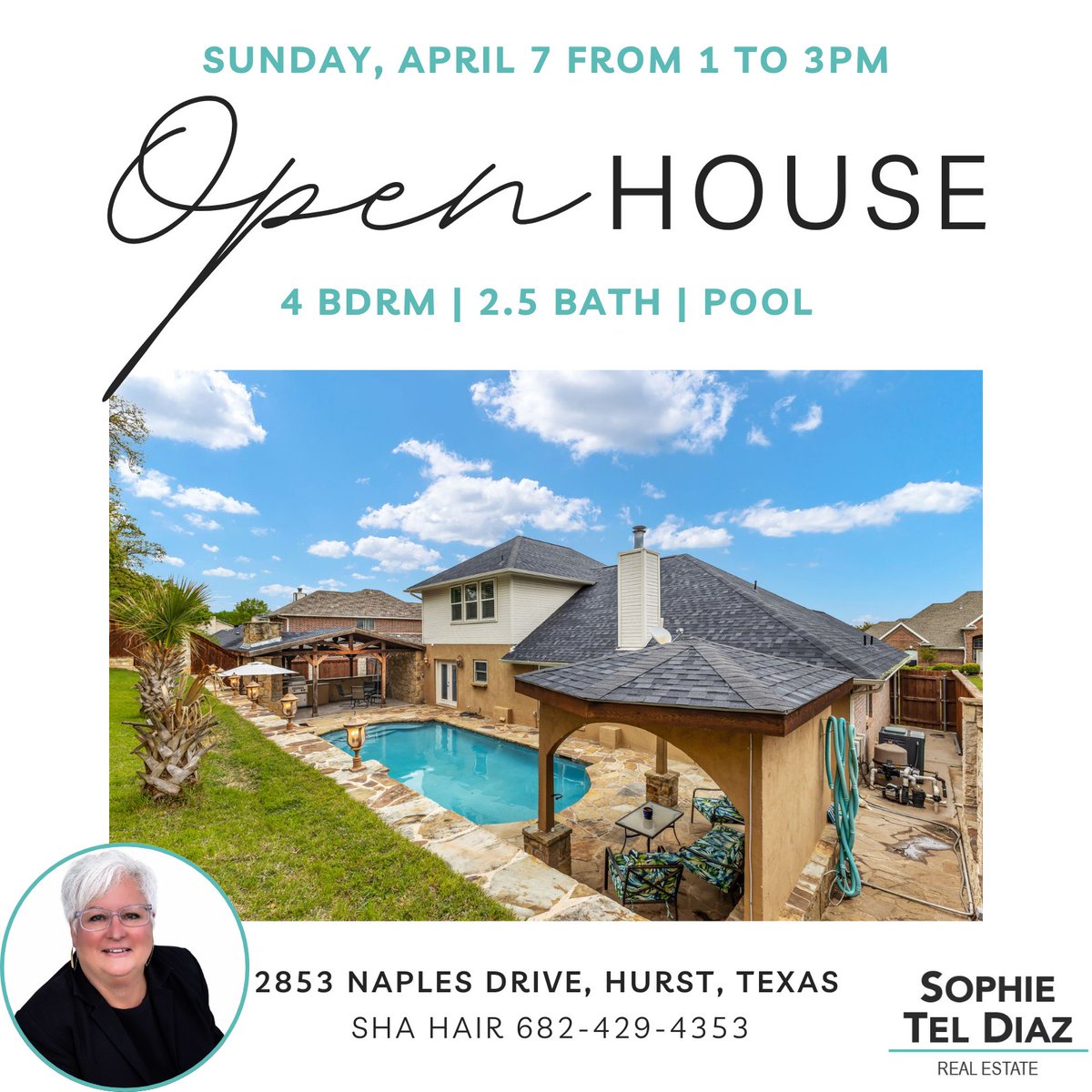Open House - Sunday, April 7 from 1 to 3PM
📍2853 Naples Drive, Hurst, Texas
4 Bedroom, 2.5 Bathroom, Pool
📱Call or Text Sha at 682-429-4353
#justlisted🏡 #openhouse #dfwrealestate #texasrealestate #hurst #hursttx #shahairrealtor #shasellsrealestate #dfwrealtor #pool