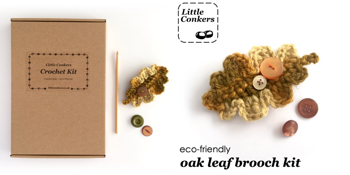 Complete, eco-friendly kit to make a beautiful oak leaf brooch. Full details here: littleconkers.co.uk/shop/oak-leaf-… 

#EcoGifts #CraftKit #LittleConkers