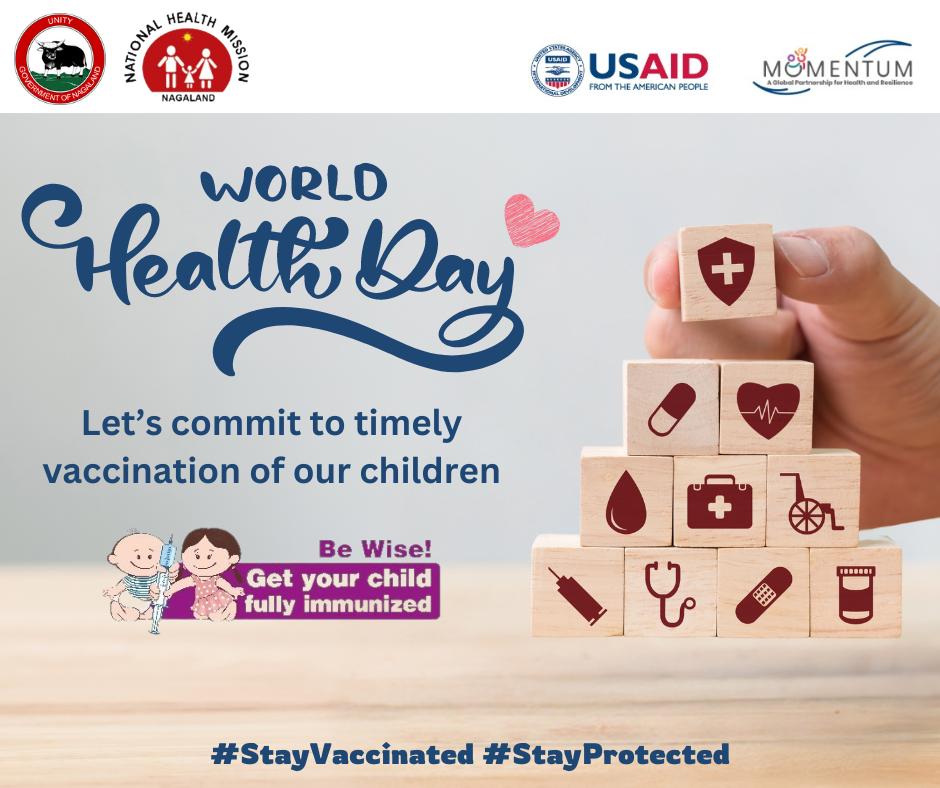Let's protect our children from vaccine preventable diseases by committing towards vaccinating them timely and not missing out on any of the Routine Immunization. #WorldHealthDay2024 #MyHealthMyRight @USAID_Momentum @usaid_india @JSIhealth @MoHFW_INDIA