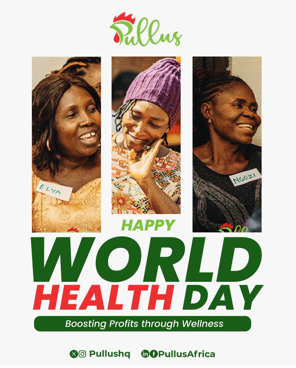 PullusHQ's tweet image. Join us in commemorating World Health Day. Let&apos;s unite in promoting community health by supporting small-scale farming initiatives. Together, we can elevate farmer wellness, boost profits, and ensure a healthier future for all.

#WorldHealthDay #SmallScaleFarming #PoultryHealth