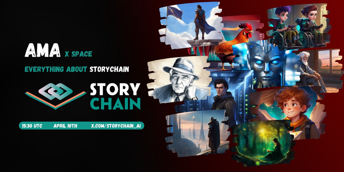 Join us for StoryChain's first AMA session on Twitter Spaces! 🎉

🚀 Discover the future of StoryChain and our exciting roadmap. 
🔍 Have burning questions? Now's your chance to ask!

📍 Venue: x.com/i/spaces/1eaJb…
🗓️ Date: April 10th at 15:30 UTC

1️⃣ Follow us for updates.