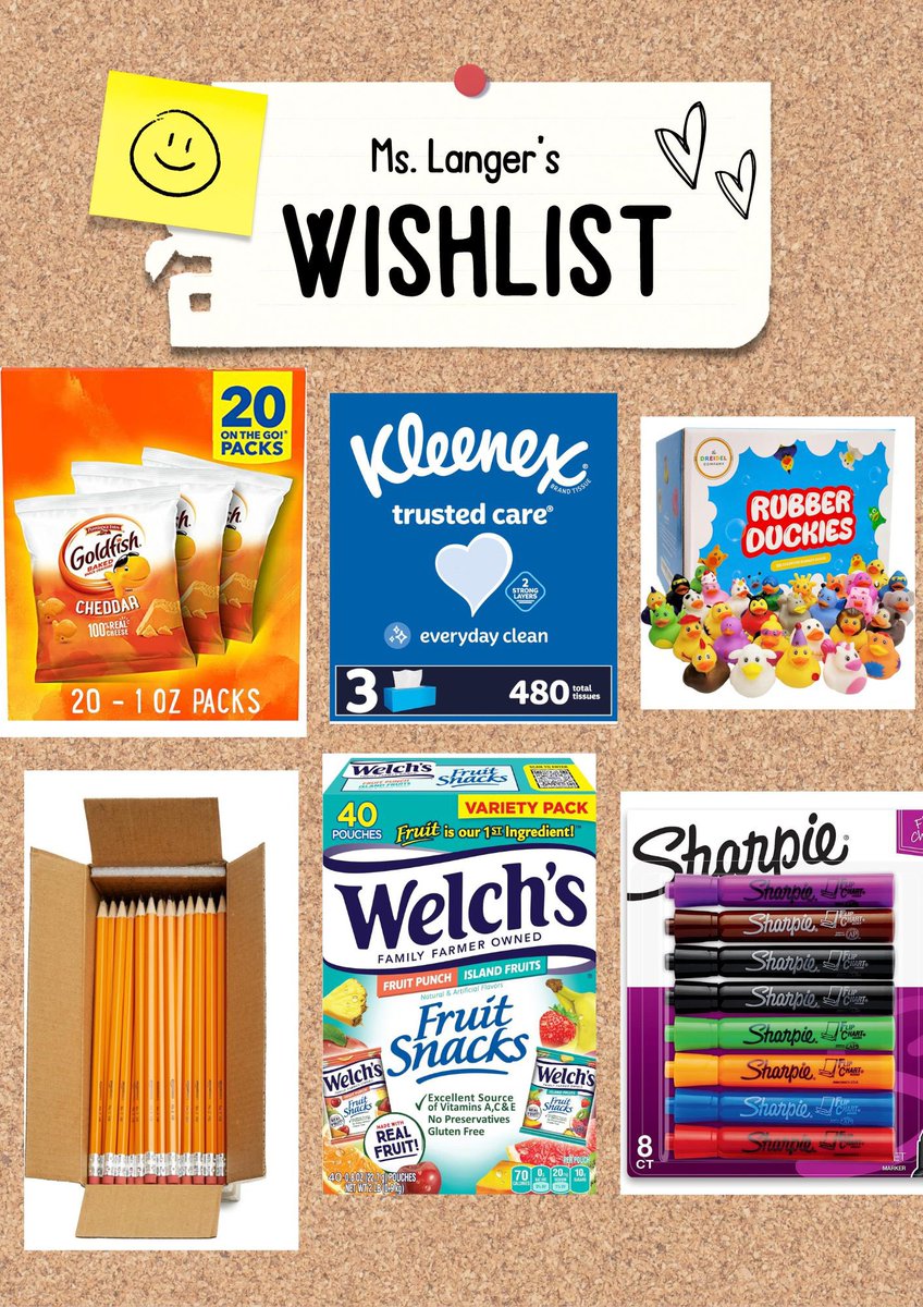 🦋Ms. Langer 🦋 (@kaydethequeen) on Twitter photo <a href="/teachers_market/">Teacher's Market</a> My most needed items are snacks and pencils! Testing season is coming up for my students and I need to resupply a few items in my classroom ❤️ I’m a high school special education teacher in Chicago and want to end this school year on a positive note ❤️
amazon.com/hz/wishlist/ls… <a href="/teachers_market/">Teacher's Market</a> My most needed items are snacks and pencils! Testing season is coming up for my students and I need to resupply a few items in my classroom ❤️ I’m a high school special education teacher in Chicago and want to end this school year on a positive note ❤️
amazon.com/hz/wishlist/ls…