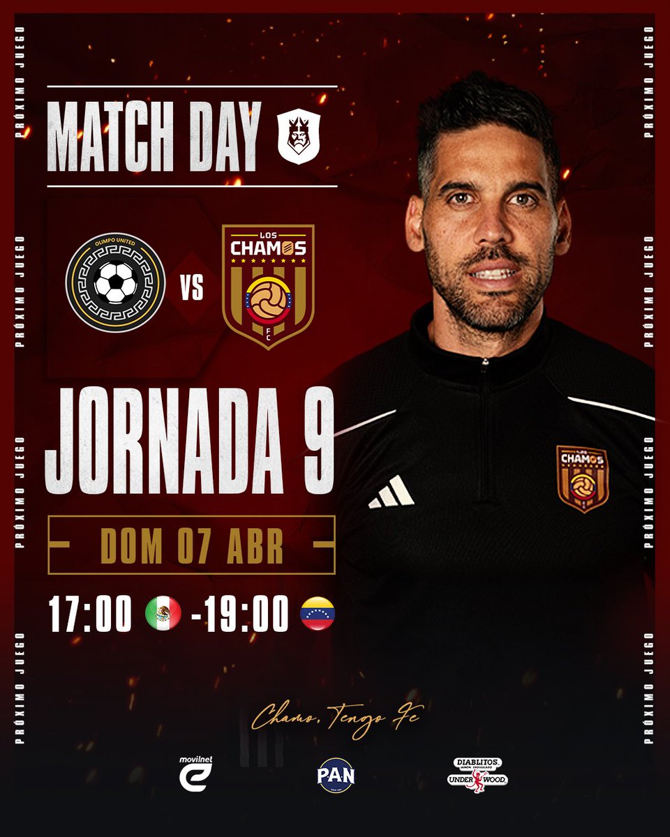 𝑫𝑰𝑨 𝑫𝑬 𝑷𝑨𝑹𝑻𝑰𝑫𝑶 #LosChamosFC 🫓🇻🇪 🆚️ @OlimpoUnited [SPLIT 1] 𝗝𝗼𝗿𝗻𝗮𝗱𝗮 9 ⏱️ 🇲🇽MEX 17 H / 🇻🇪VEN 19 H / 🇨🇴COL 18 H / 🇦🇷ARG 20 H / 🇵🇪PER 18 H 📺 Youtube.com/thedonato 📺 Twitch.tv/y0l0aventuras #KingsLeagueAmericas