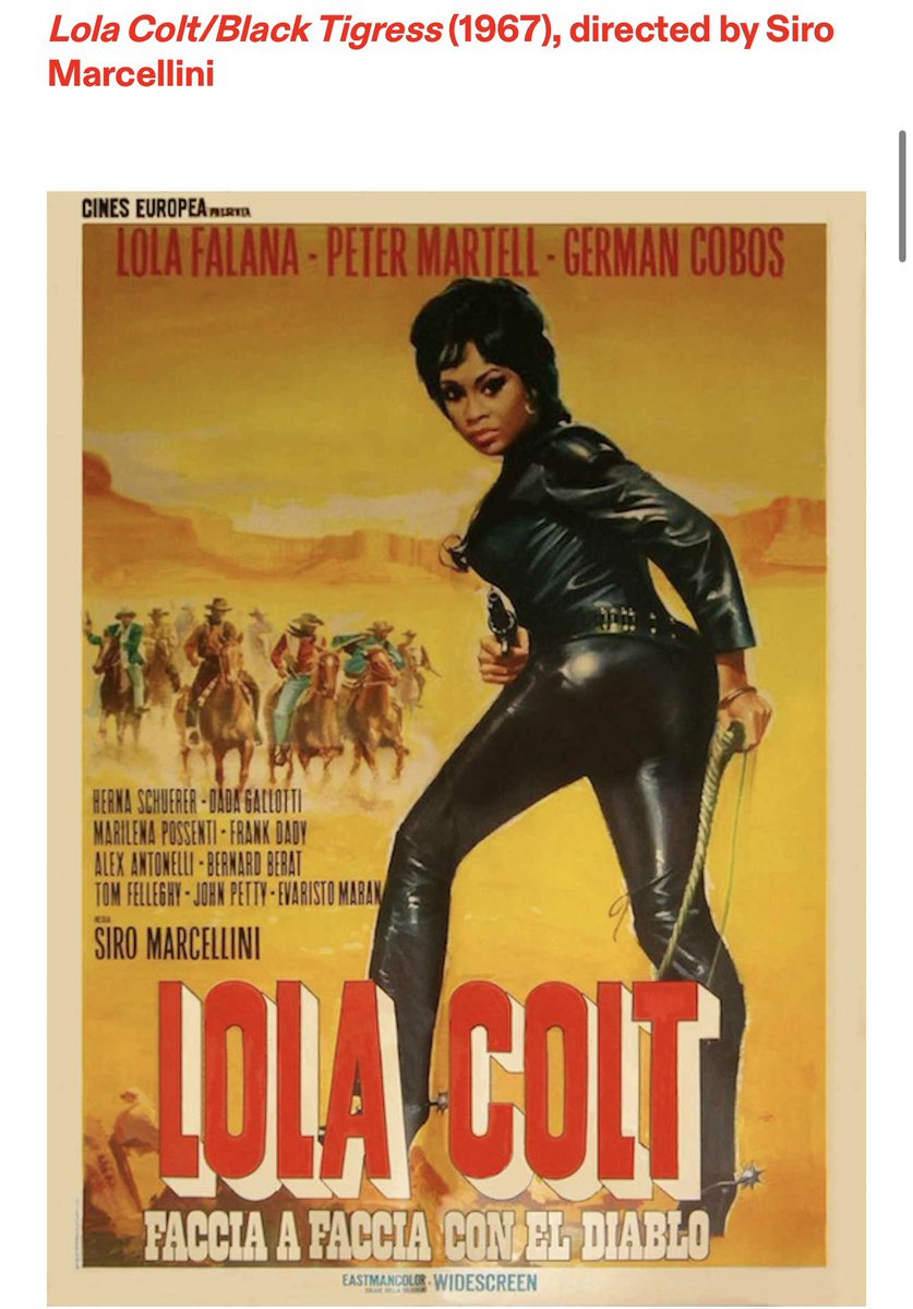 Beyoncé's Cowboy Carter connects to a richer historical context than many realize.

Being educated by a title of a song!

Lola Colt (also known as Black Tigress and Lola Baby) is a 1967 Spaghetti Western film directed by Siro Marcellini.

#spaghettiwesterns #spaghetti #Beyonce