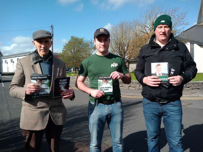 National Party members were active in Claregalway, Co. Galway, leafletting and canvassing for Party leader James Reynolds.

James Reynolds is standing for the Midlands-Northwest constituency in the European elections this June.

If you would like to lend a hand in his campaign,