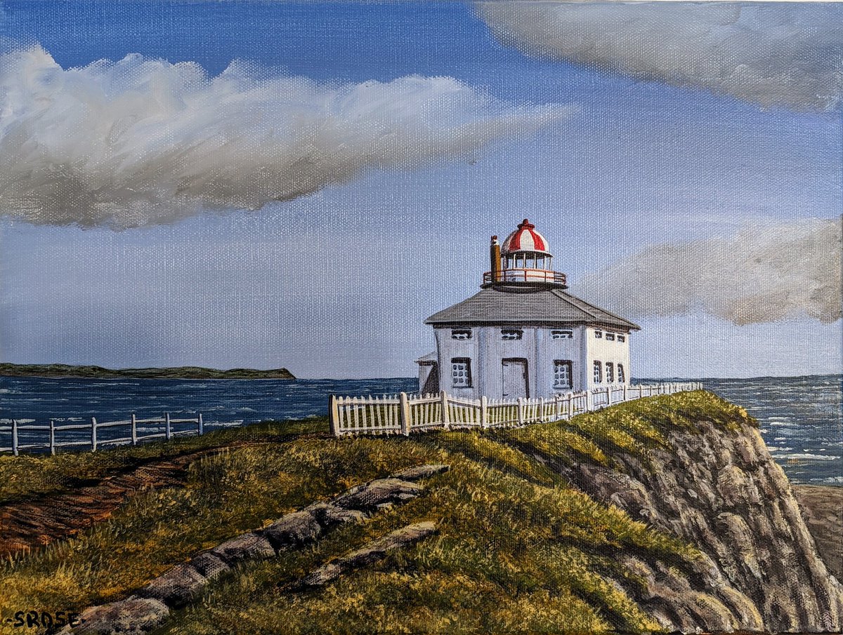 Cape Spear Lighthouse in acrylic on canvas