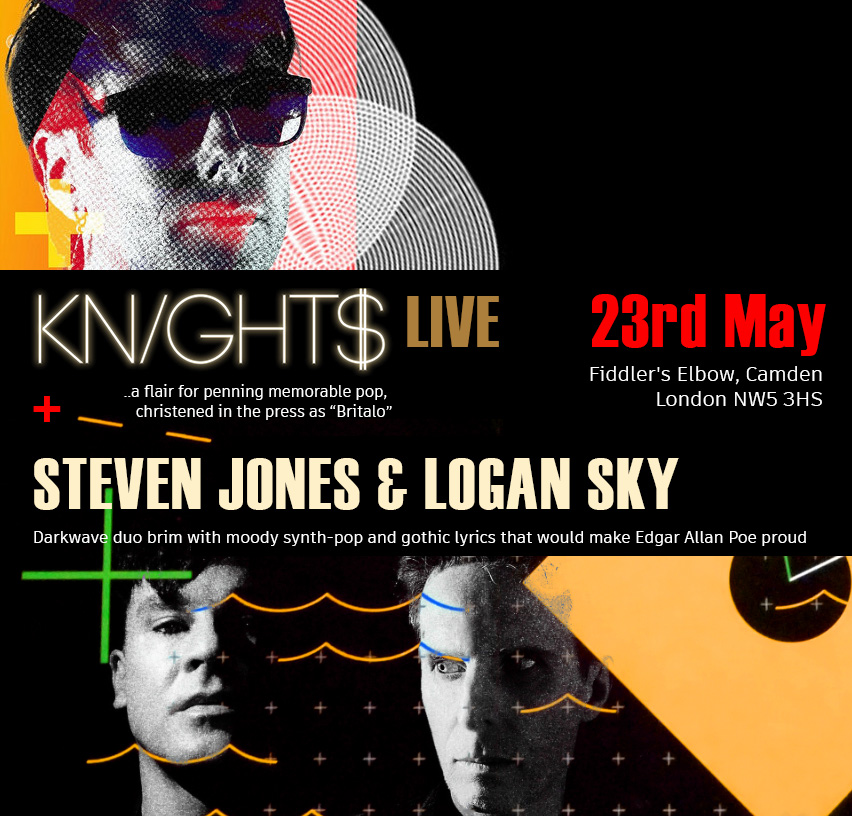 I'm very excited to announce that I'm performing with Steven Jones for the first time since November 2019.. where did the time go!? And alongside the fun, beat-fuelled pop of KNIGHT$..! May 23rd in Camden, LONDON One for the diary,. planning to attend? seetickets.com/event/logan-sk…