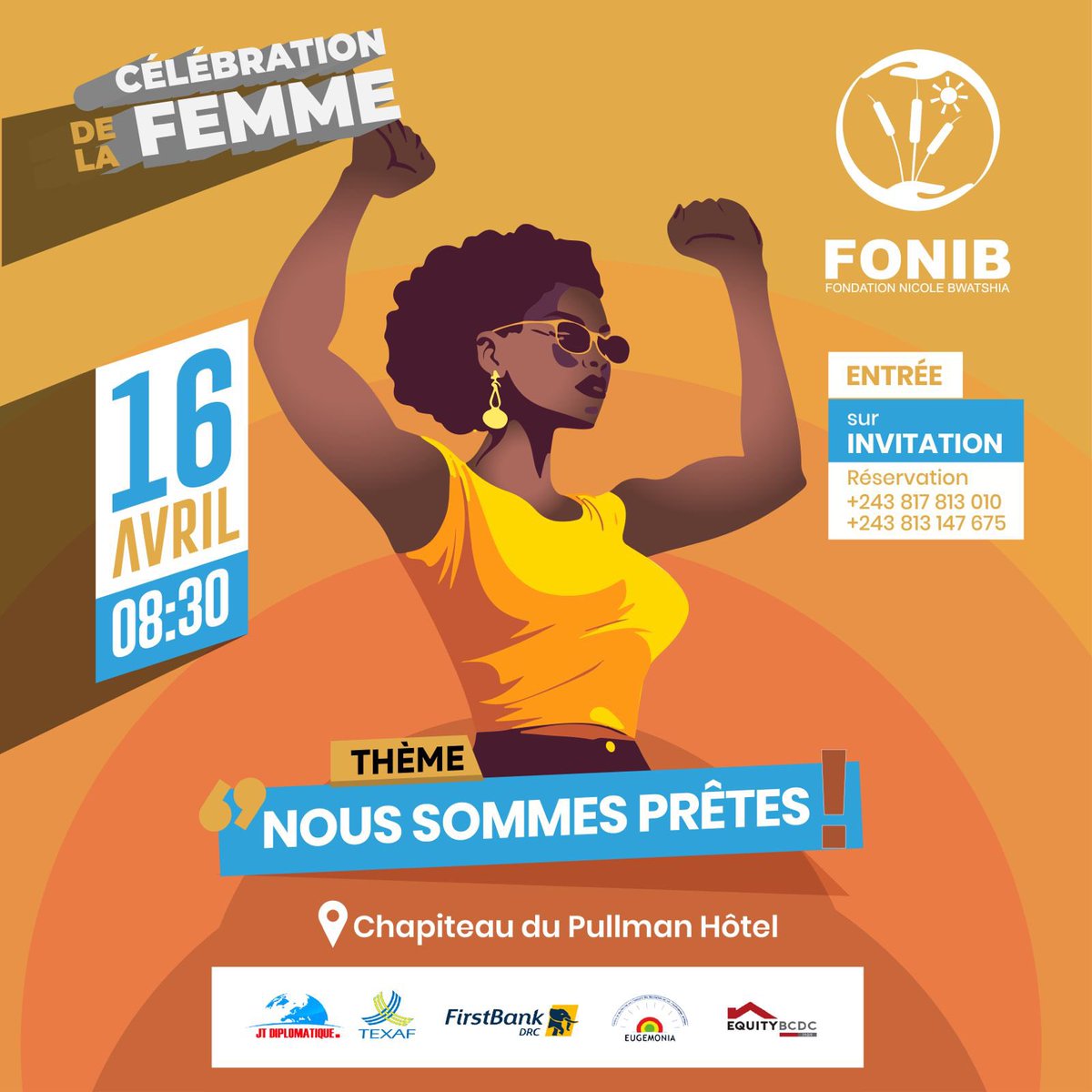 Nous avons reçu de nombreux messages concernant la nouvelle date de notre conférence en l’honneur de la femme. Voici l’affiche contenant toutes les informations nécessaires. Assurez-vous de réserver votre place ! #ekobongakaka