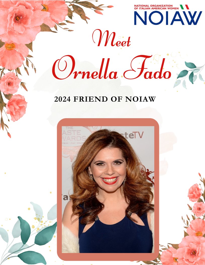 Meet @Ornella Fado, the 2024 Friend of NOIAW honoree. Ornella will be honored at our Annual Luncheon on Saturday, April 13, at the St. Regis Hotel in NYC. Find more on our FB, IG and LinkedIN.