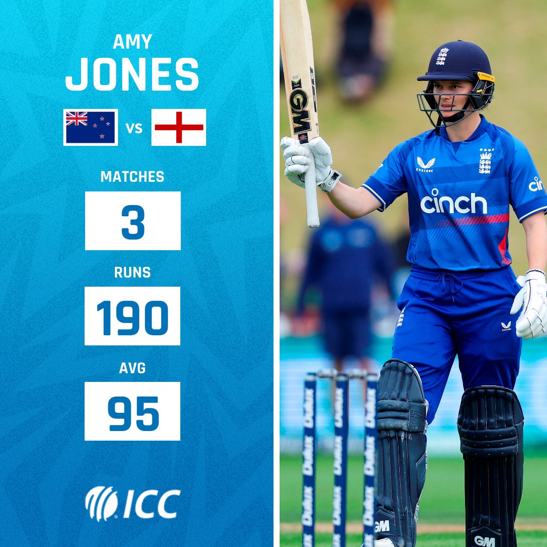 Amy Jones was adjudged the Player of the Series after the #NZvENG ODIs.

What a performance 🙌