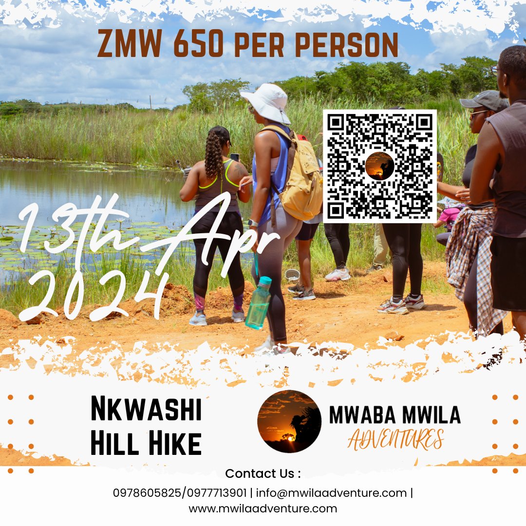 Attention everyone coming for the @Nkwashi_ Hill Hike next weekend! Please note that the bus is now FULL! However, don't worry if you haven't secured your spot yet. We still have a few slots remaining on the self-drive option.
