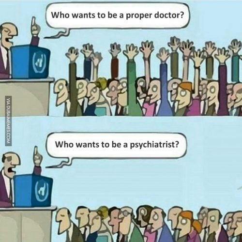“…it is commonplace in the UK to hear non-psychiatrists – and frequently psychiatrists themselves – referring to psychiatrists as not being ‘proper’ doctors.” British Journal of Psychiatry 2008 Sixteen years later and it hasn't changed. #psychiatrist #psychiatry #mentalhealth