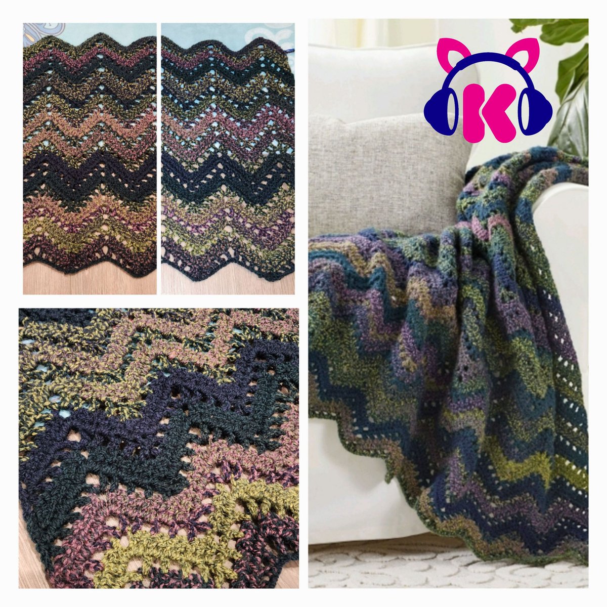 Chevron! I struggled at first, but back on track. Now 1/4 I really love it & I excited to have this beauty on my couch!

Crafters: when you learn a pattern, are their tips you use to help yourself 'get it' faster?

#neverstoplearning
#DaretobeDifferent
#crochetnoob
@premieryarns