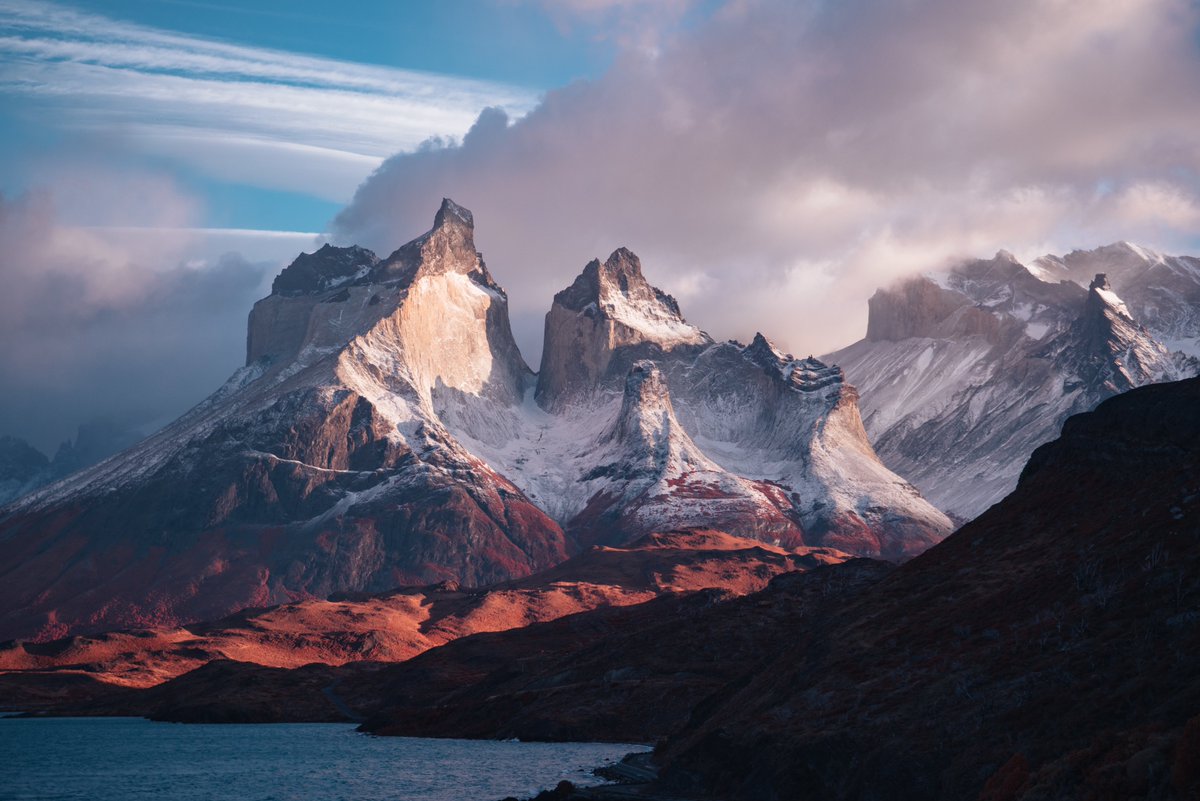 sky_greene's tweet photo. A few #aerochrome visions of #Patagonia last month. Finally crawling out of social media posting hibernation. 

#chile #torresdelpaine #infrared https://t.co/5ScpLZ48wk