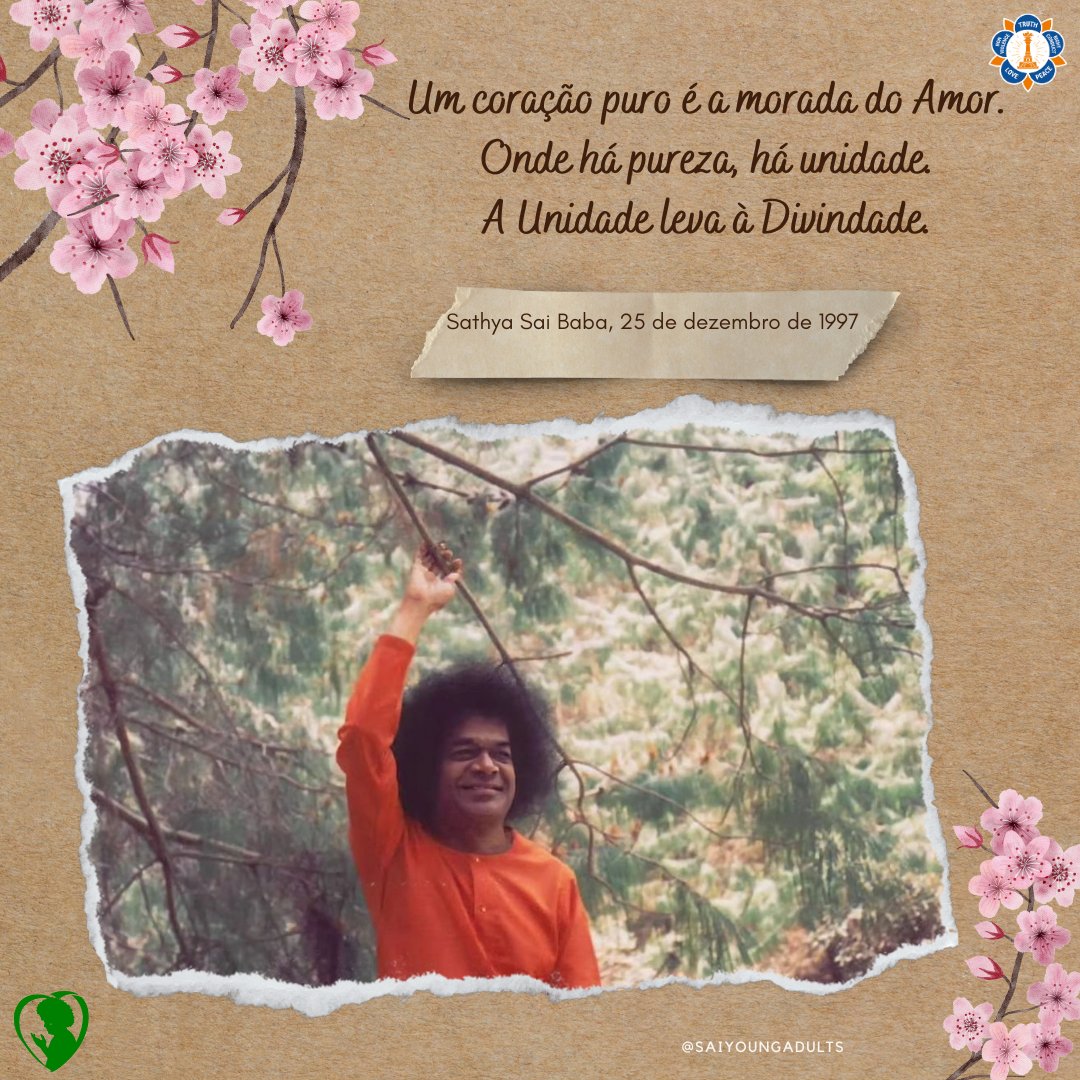saiyoungadults's tweet photo. In the purity of a heart lies the sanctuary of love, where unity blossoms, and divinity thrives. ๐โจ#SaiYoungAdults #SSSIO #SathyaSaiBaba #QoTD #PureHeart #UnityInLove #DivineConnection https://t.co/kgrVjEqWyn
